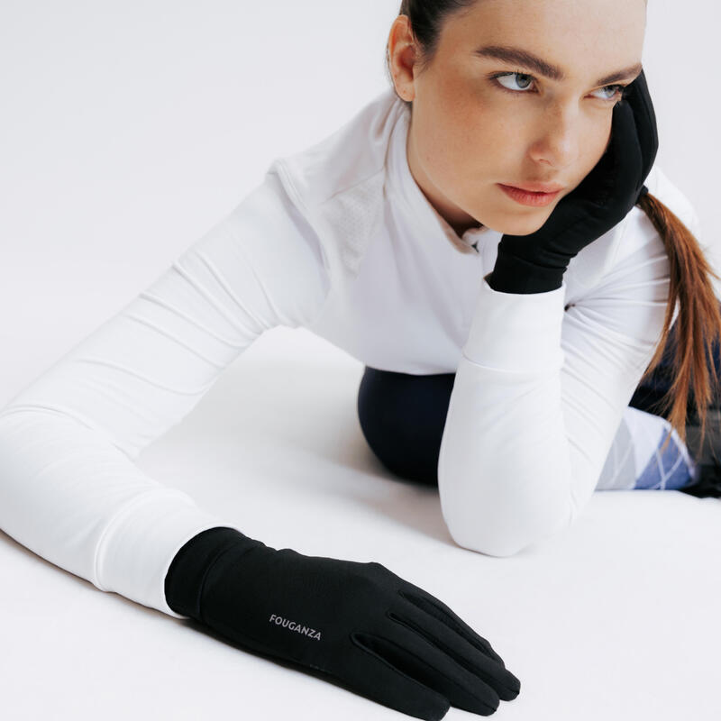 Gants d'équitation grip Noir et Rose - Equestro main image 1