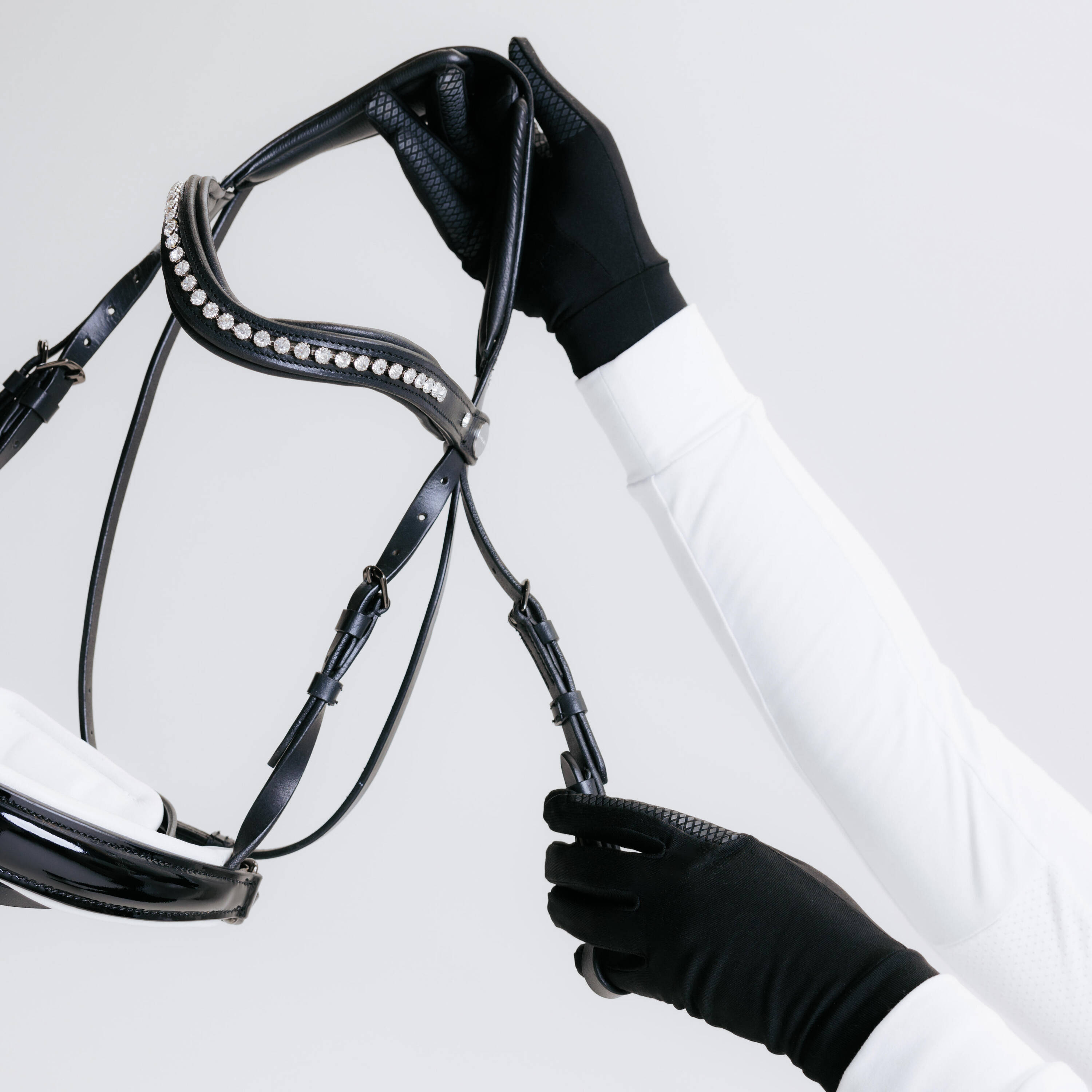 Adult Horse Riding Gloves 100 - Black -  4