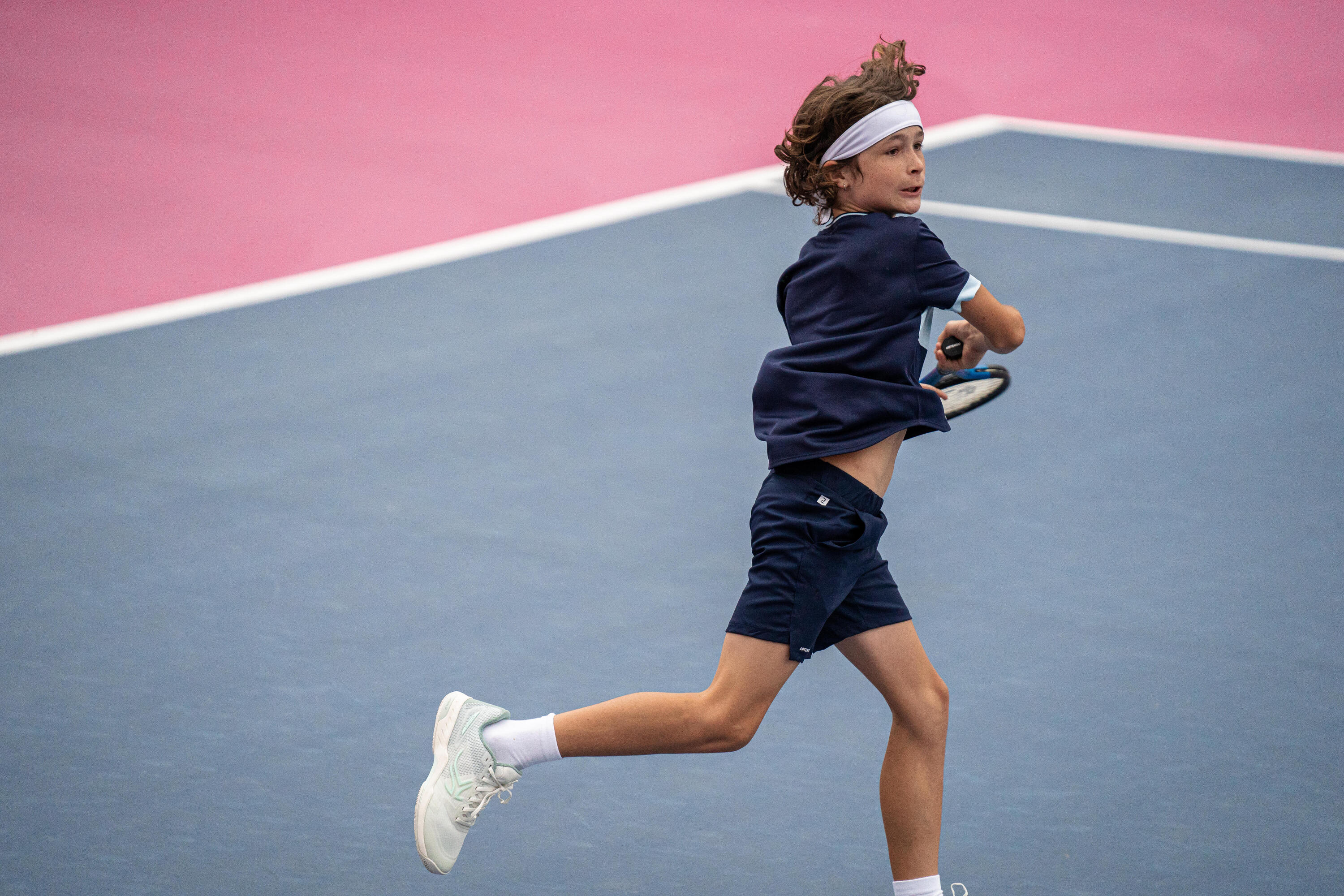 Short de tennis Junior -TSH dry marine 5/6