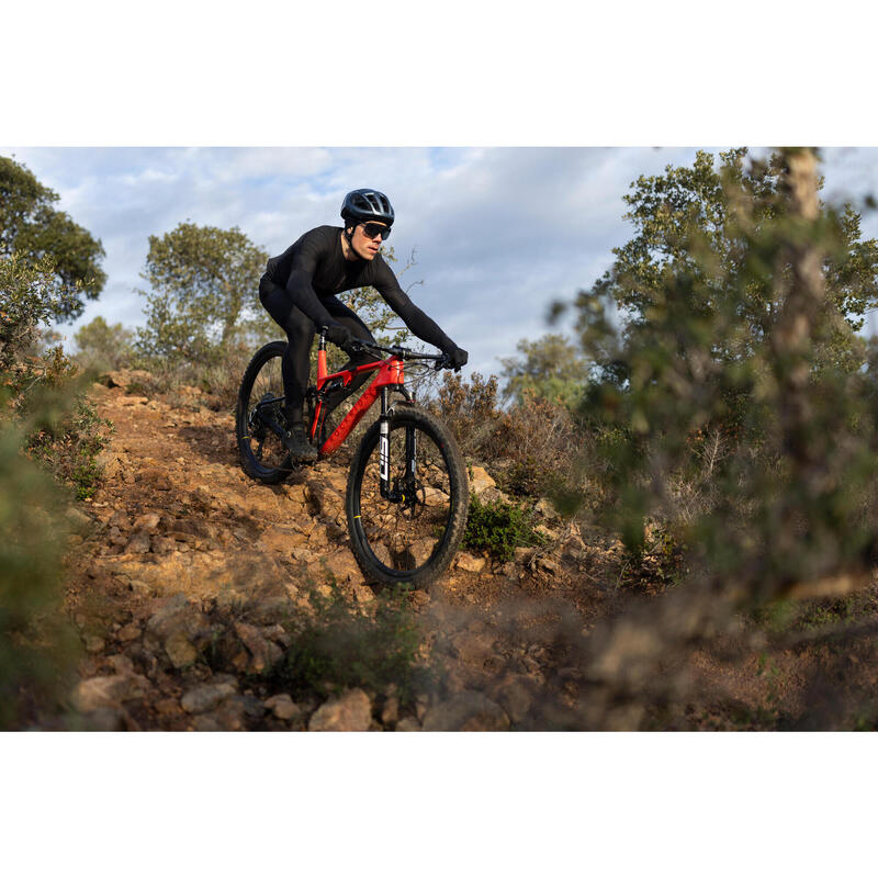 Bicicletă MTB cu suspensie integrală XC cadru carbon RACE 940 S, Roșu