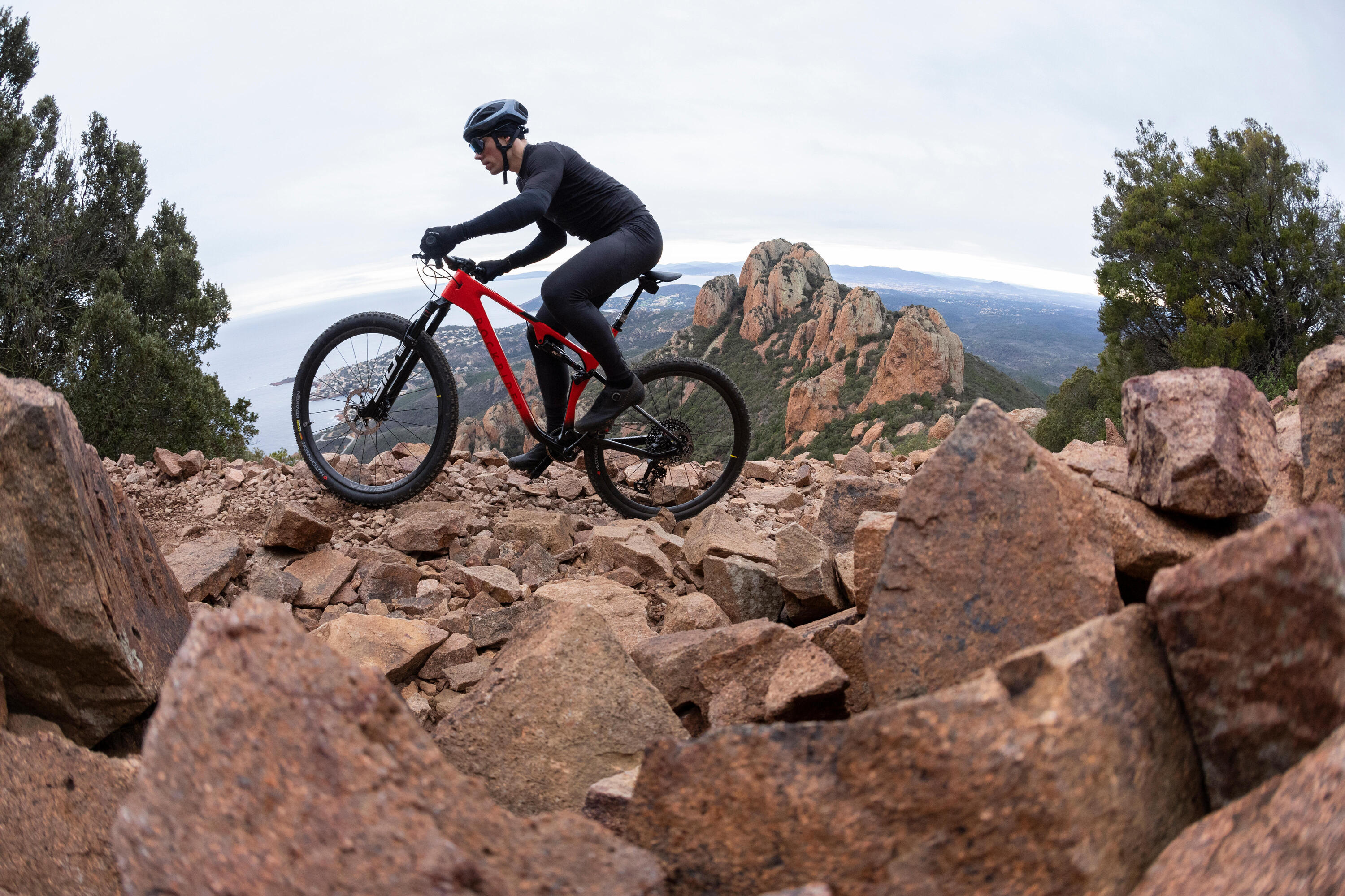 Vélo VTT tout suspendu XC cadre carbone RACE 940 S, Rouge 11/15