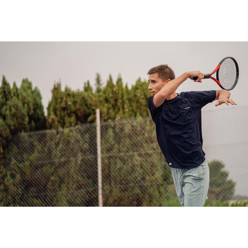 Tennisshirt met korte mouwen voor heren DRY marineblauw Gaël Monfils