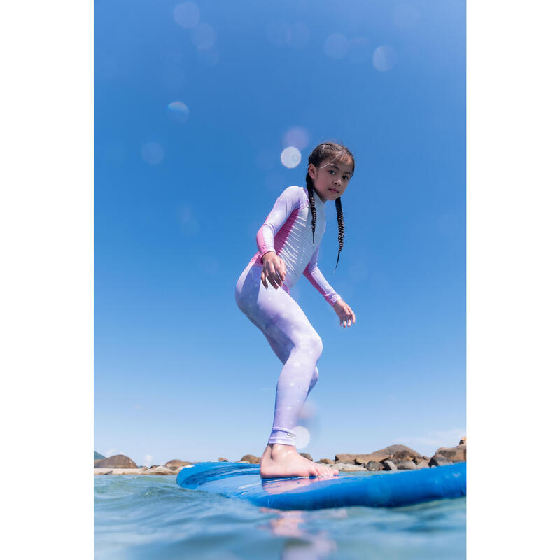 Girls' surfing UV-protection top 500L - star cloud