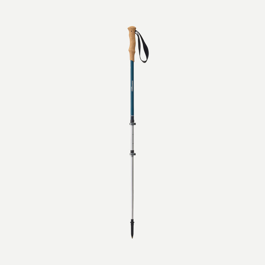 1 Komperdell Ridge Hiker Cork Handled Trekking Pole - Blue 