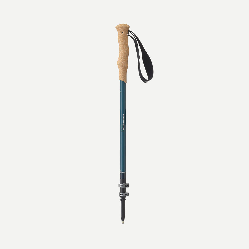 1 Komperdell Ridge Hiker Cork Handled Trekking Pole - Blue 