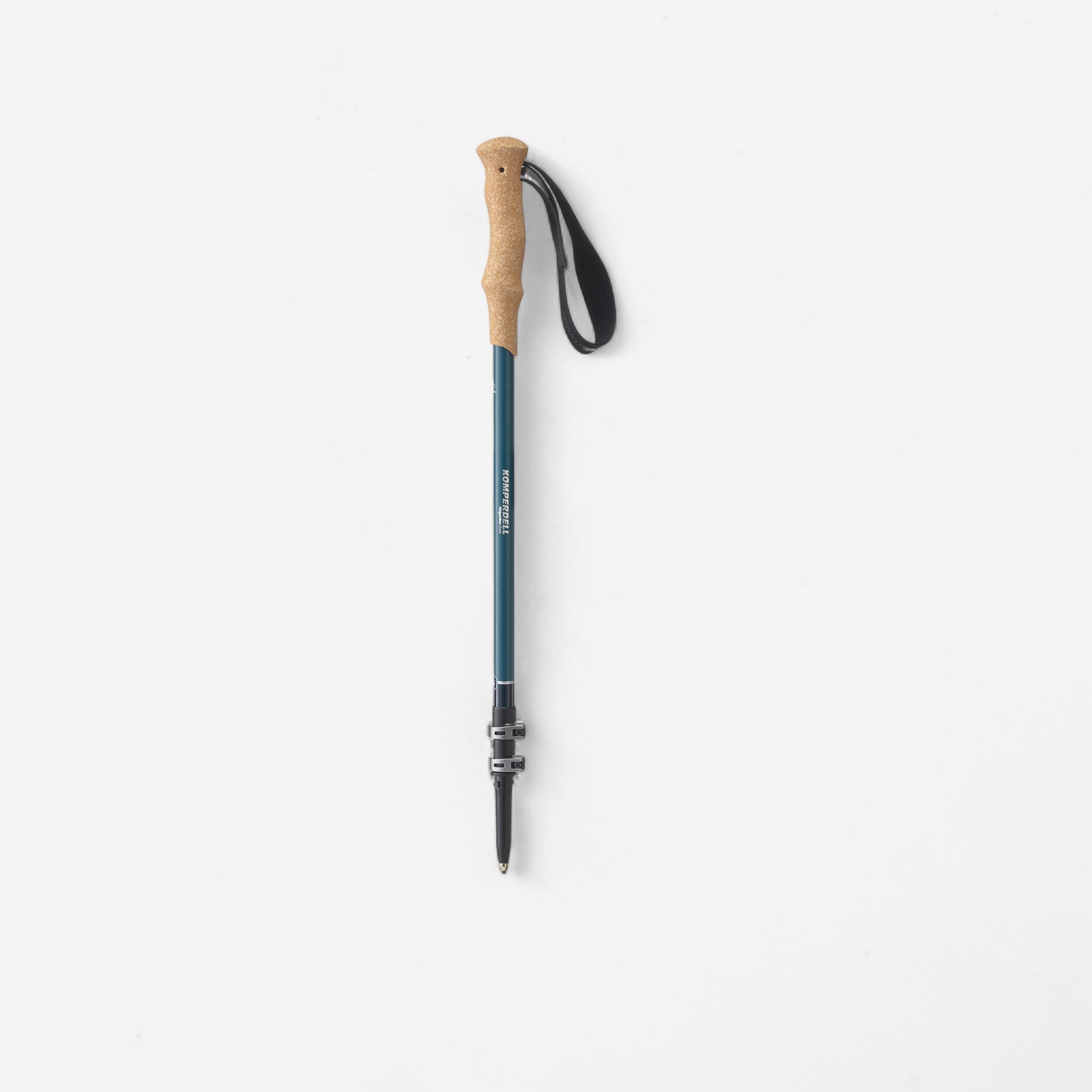 Wandelstok met kurk greep Ridge Hiker per stuk blauw 1/6