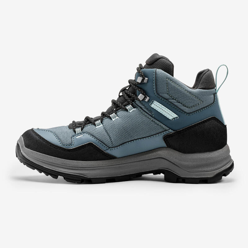 Chaussures imperméables de randonnée montagne - MH100 Mid Vert - Femme