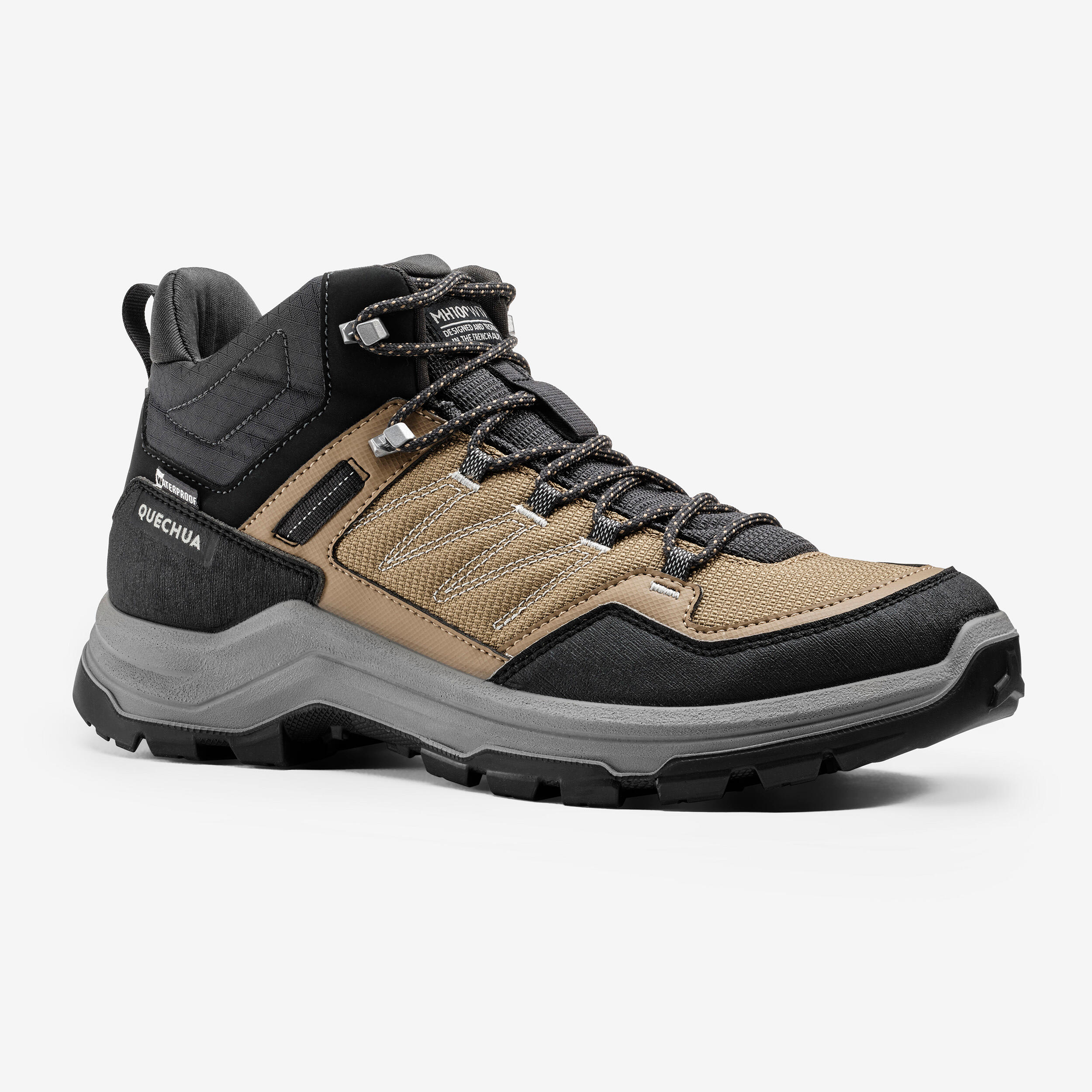 Men's Mid Waterproof Hiking Boots MH100 - Brown