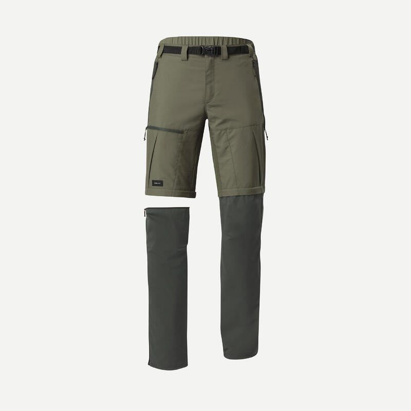 Men's 2-in-1 adjustable and durable hiking trousers – MT500