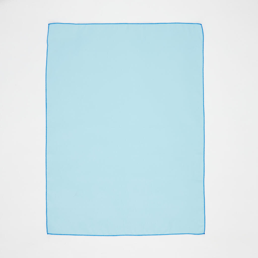Serviette De Bain Microfibre Bleu Glacier Taille M 60 x 80 cm