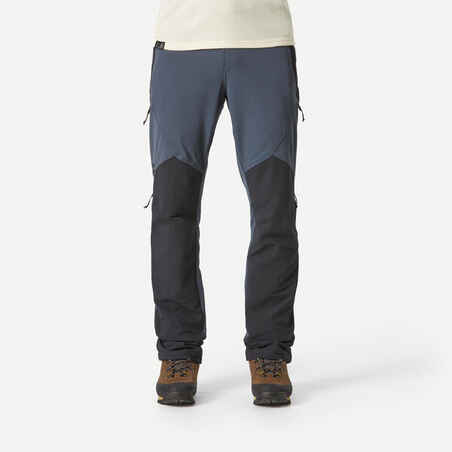 Sive moške vodoodbojne in vetrotesne pohodniške hlače MT900 