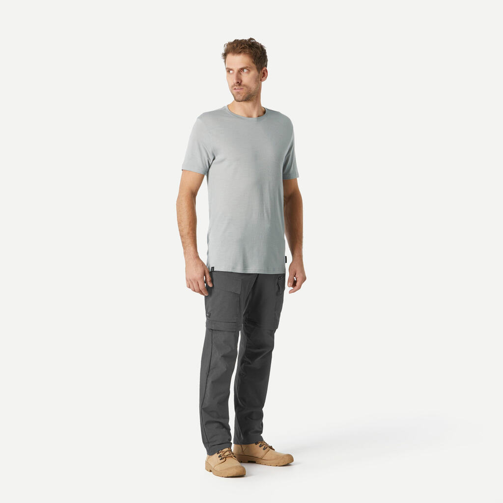 Pantalón de trekking y viaje transformable 2 en 1 camel para hombre Travel 500