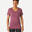 T-shirt viaggio lana merinos donna TRAVEL500 viola