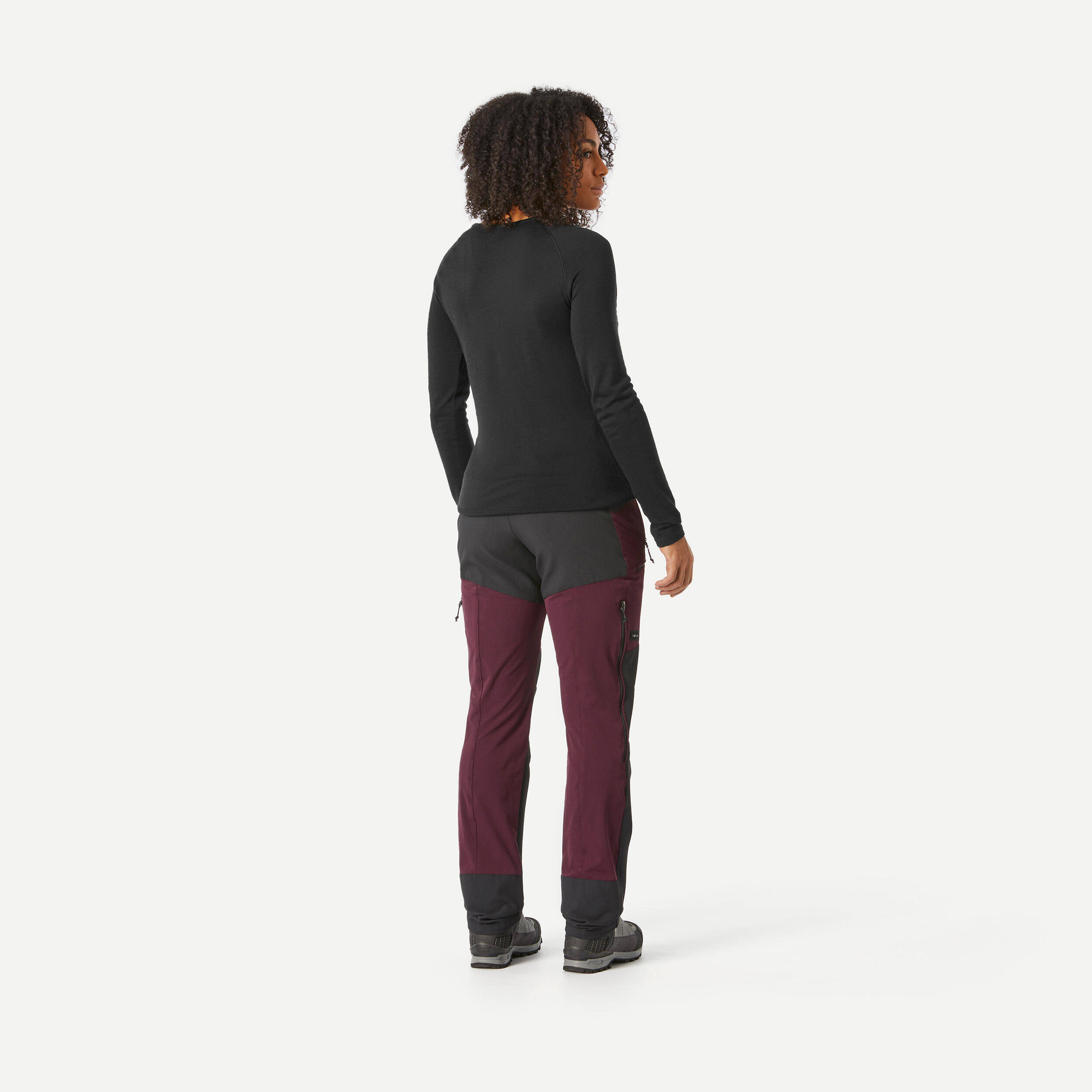 Women Stretchable Wind and Water Resistant Trekking Pants Maroon - MT900 -  4