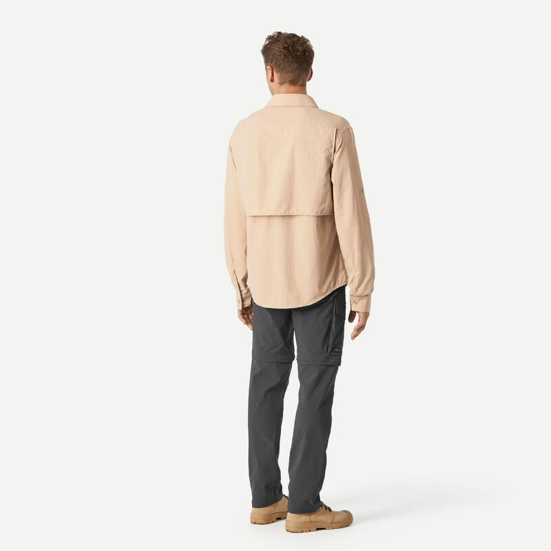 Camicia manica lunga trekking uomo DESERT 900 beige