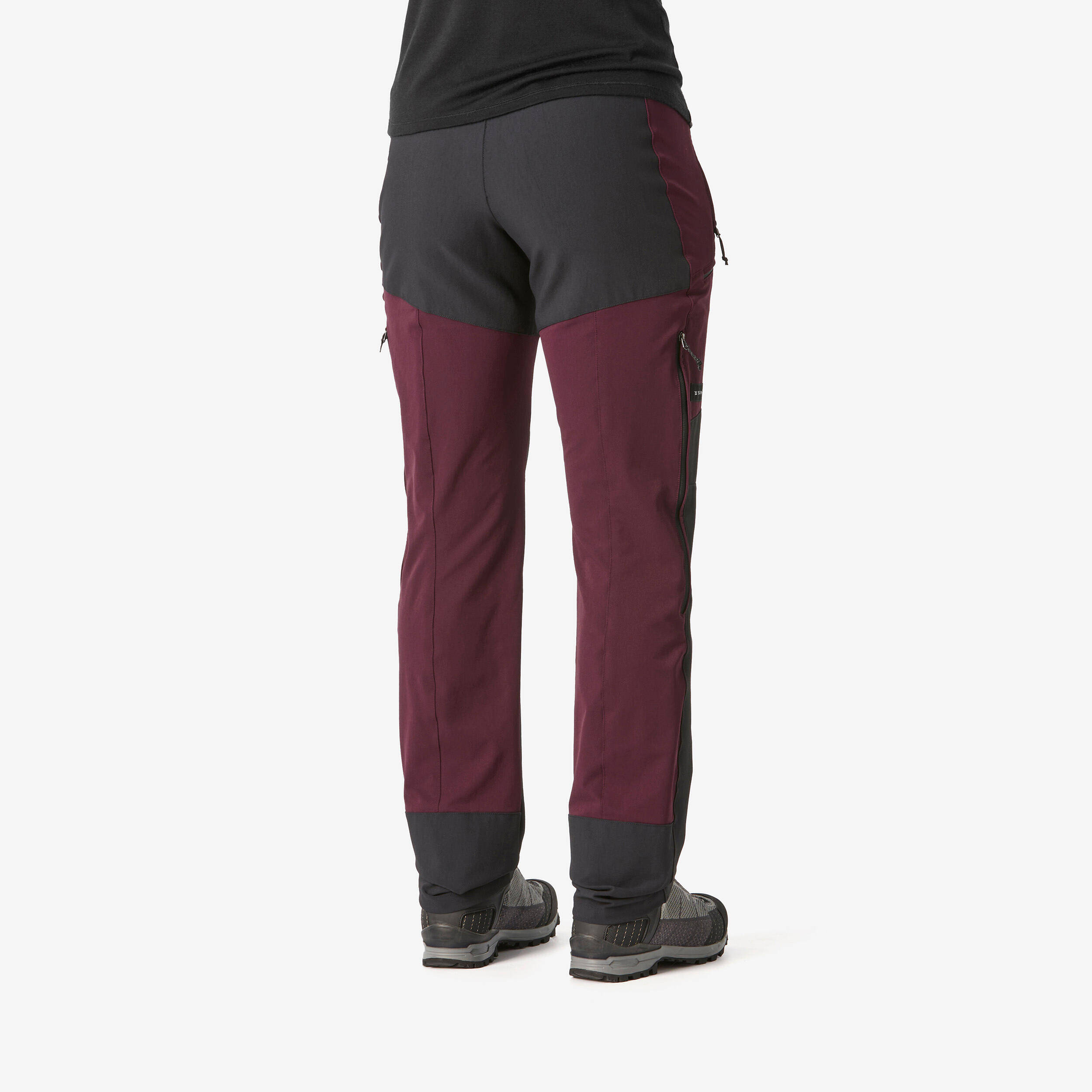 Women Stretchable Wind and Water Resistant Trekking Pants Maroon - MT900 -  3