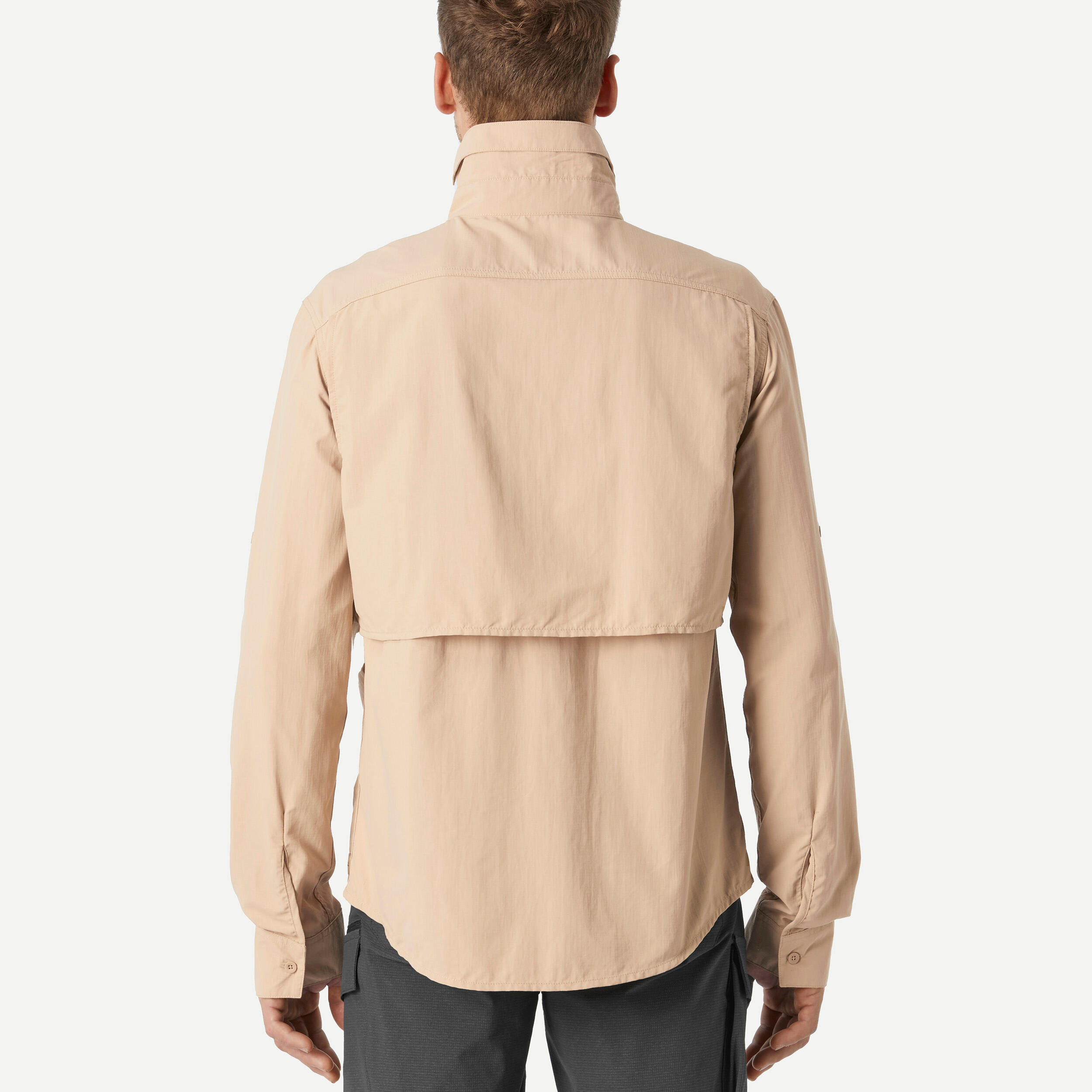 Chemise manches longues de Trekking desert anti UV DESERT 900 homme beige Decathlon