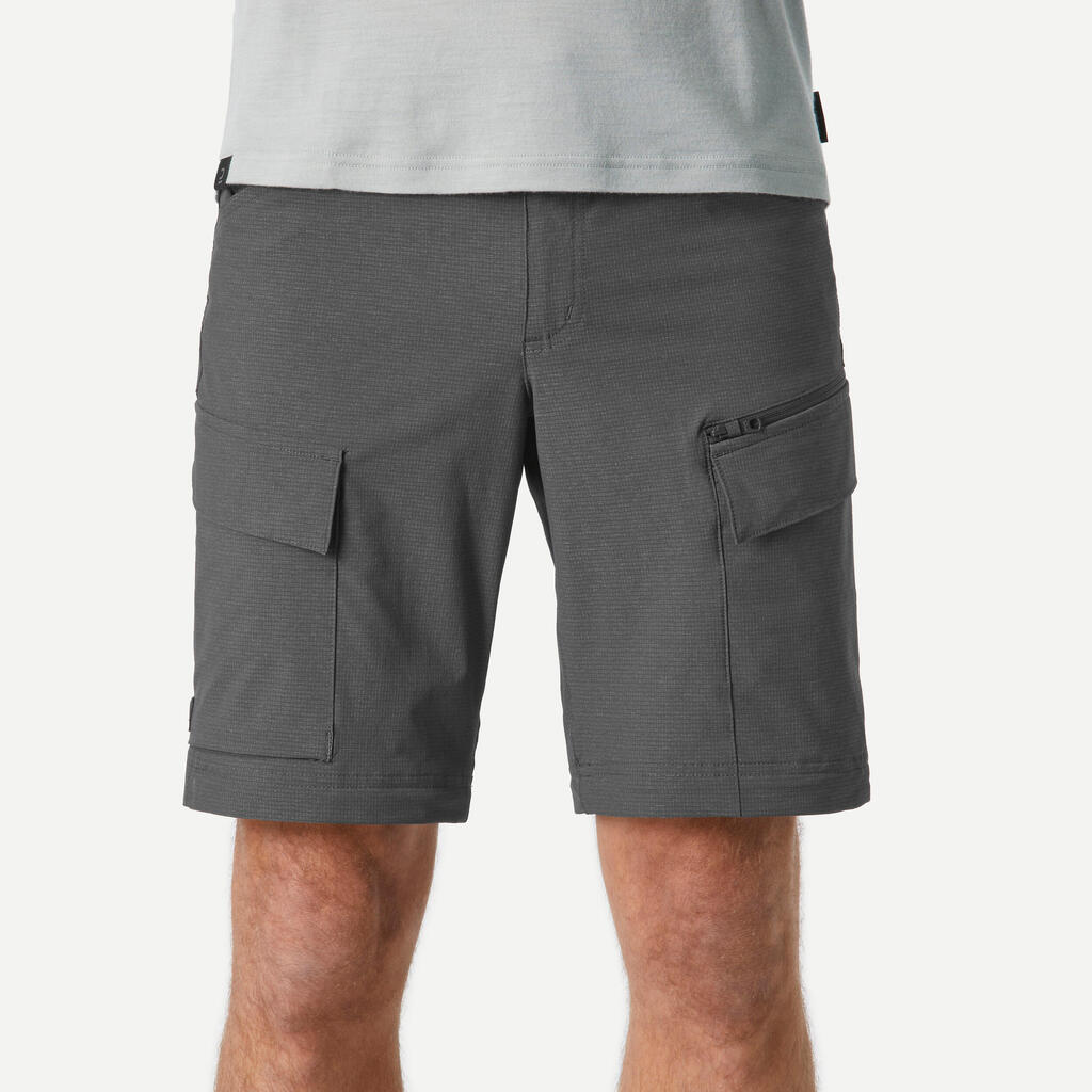 Muške višenamenske pantalone za treking 2 u 1- Travel 500 - Camel