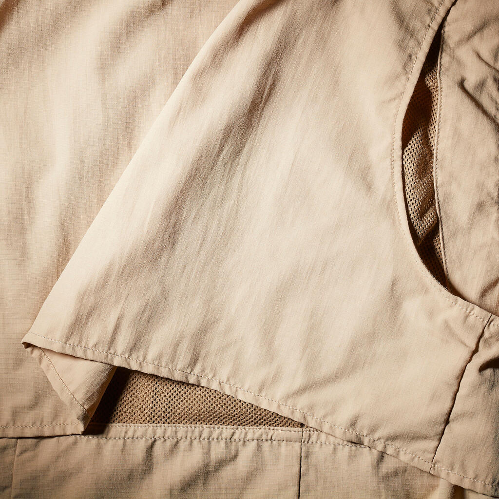 Sieviešu krekls tuksneša pārgājieniem ar aizsardzību pret UV stariem “Desert 900”, smilškrāsas