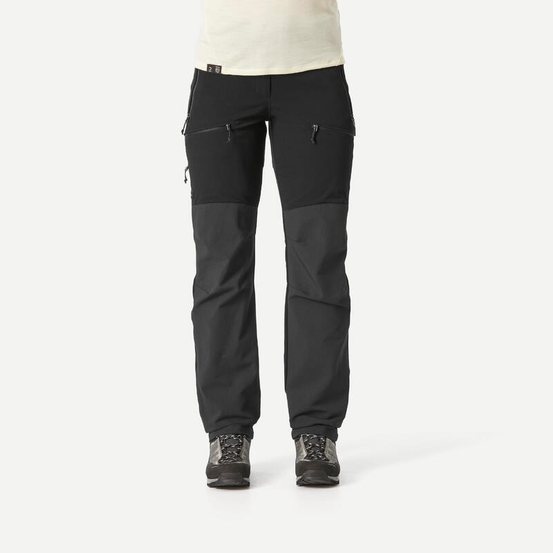 Pantalone za treking MT900 vodoodbojne ženske - crne