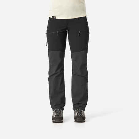 Črne ženske vodoodbojne pohodniške hlače MT900 