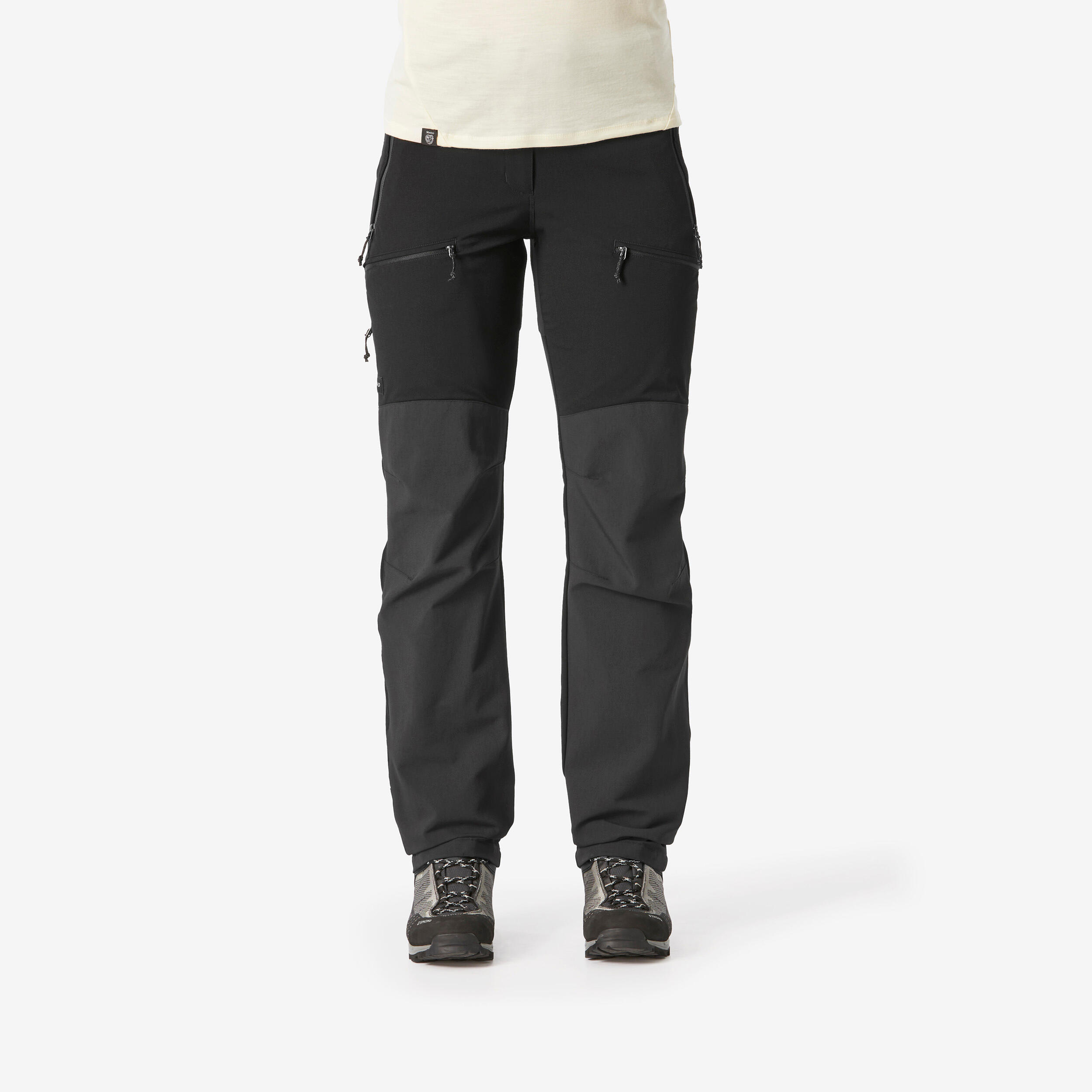 Women's MT900 Water-Repellent Trekking Trousers - Black