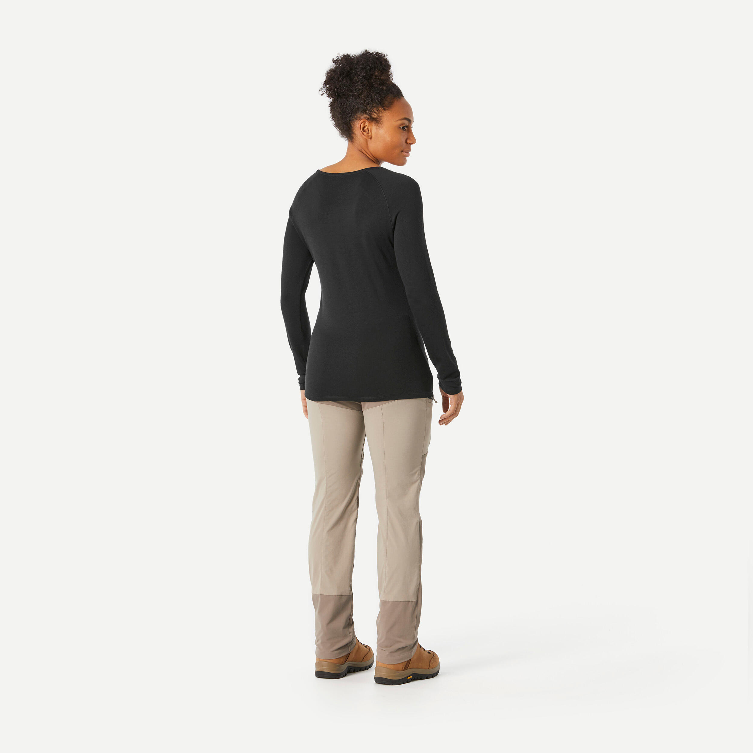 Women’s Merino Wool Hiking Shirt - MT 500 - FORCLAZ