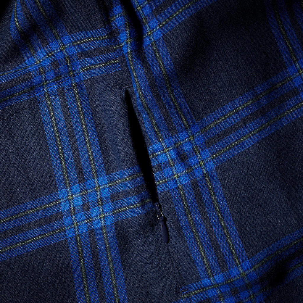 Garpiedurkņu krekls TRAVEL 100, tumši zils