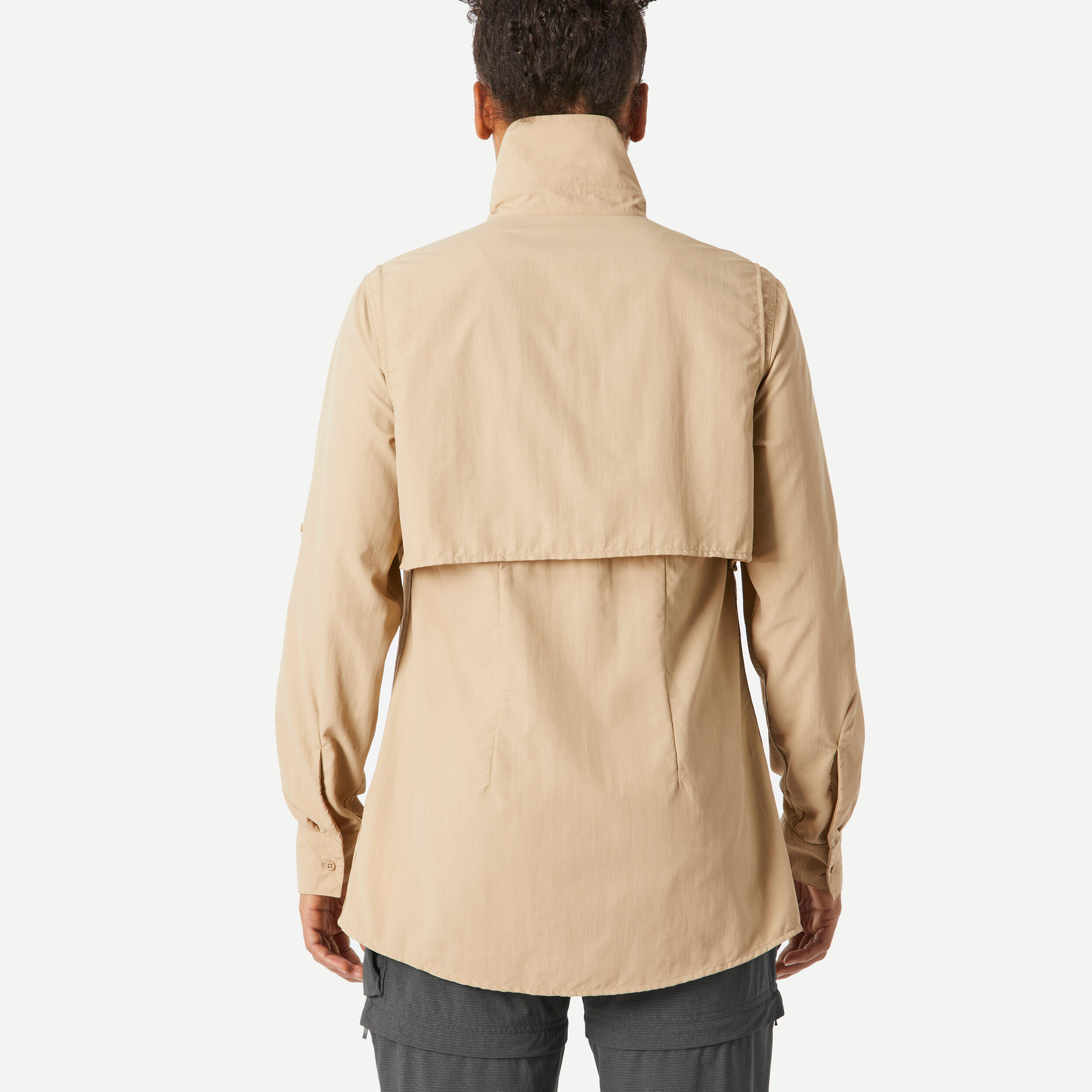 Camisa manga larga de trekking en el desierto anti UV mujer Travel 900 Decathlon