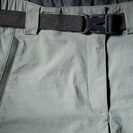 Celana Pendek Trekking Gunung Wanita MT500 - khaki