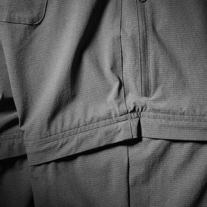 Pantalon Modulabil Trekking călătorie TRAVEL900 Gri Bărbați