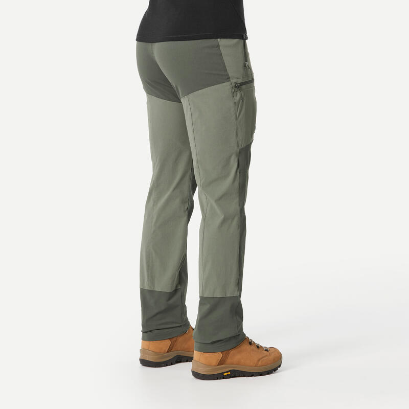 Pantalon Rezistent Trekking la munte MT500 Gri Damă