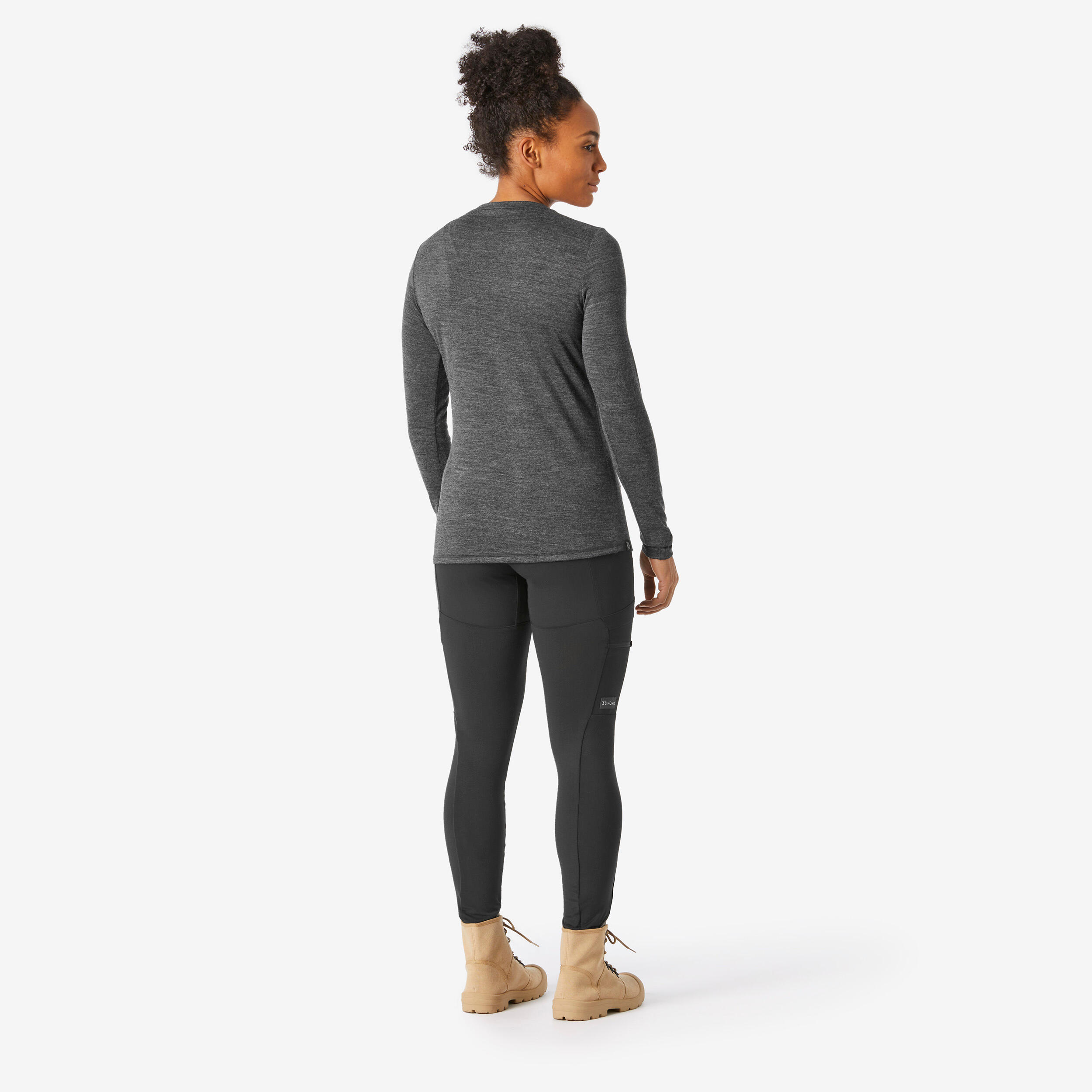 Women's Trekking & Travel Merino Wool T-Shirt - TRAVEL 500