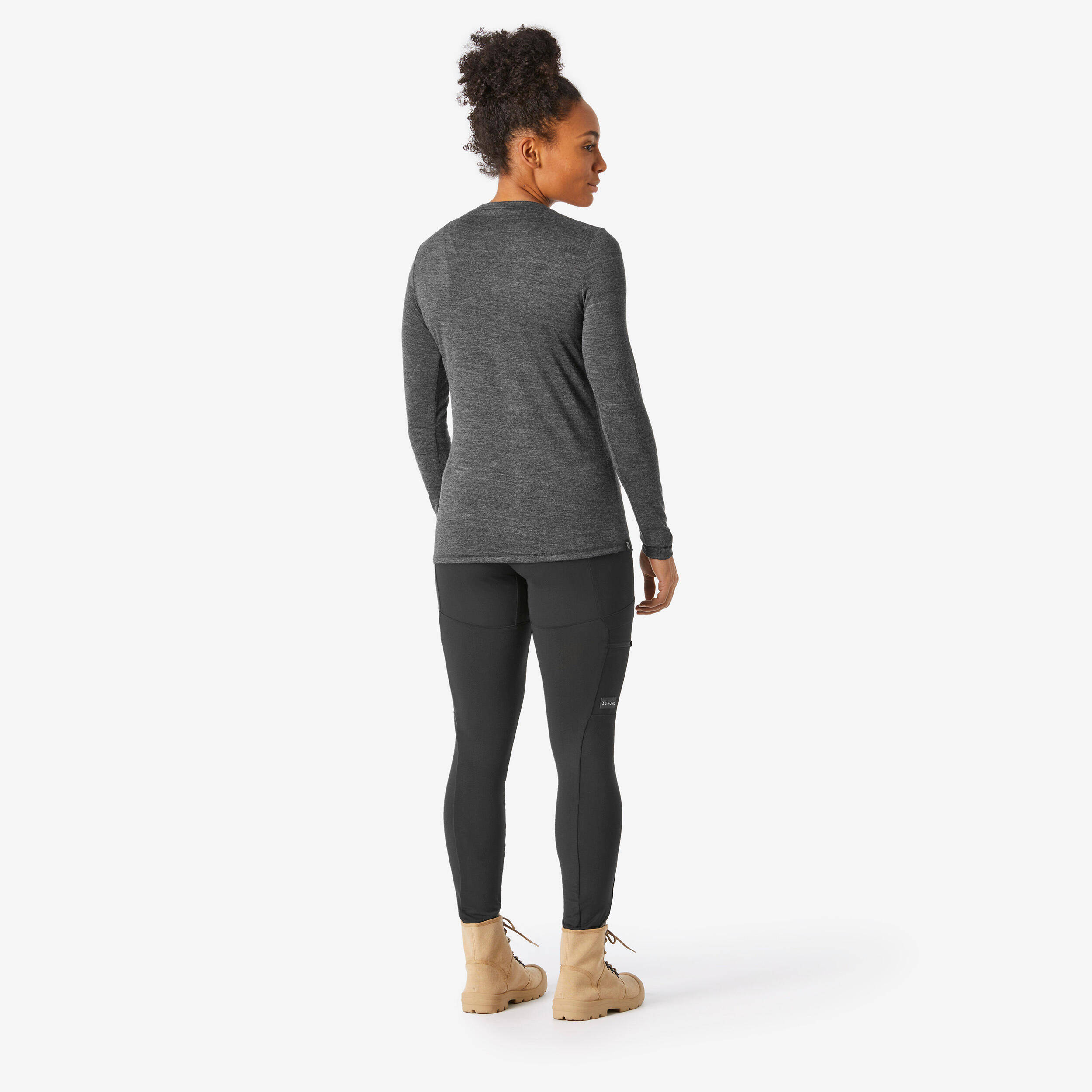 Women’s Merino Wool Trek & Travel T-shirt, Merino Fresh - Black -  4