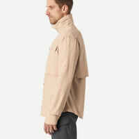 Camisa de Montaña y Trekking Hombre Forclaz Desert 500 Anti-UV Beige