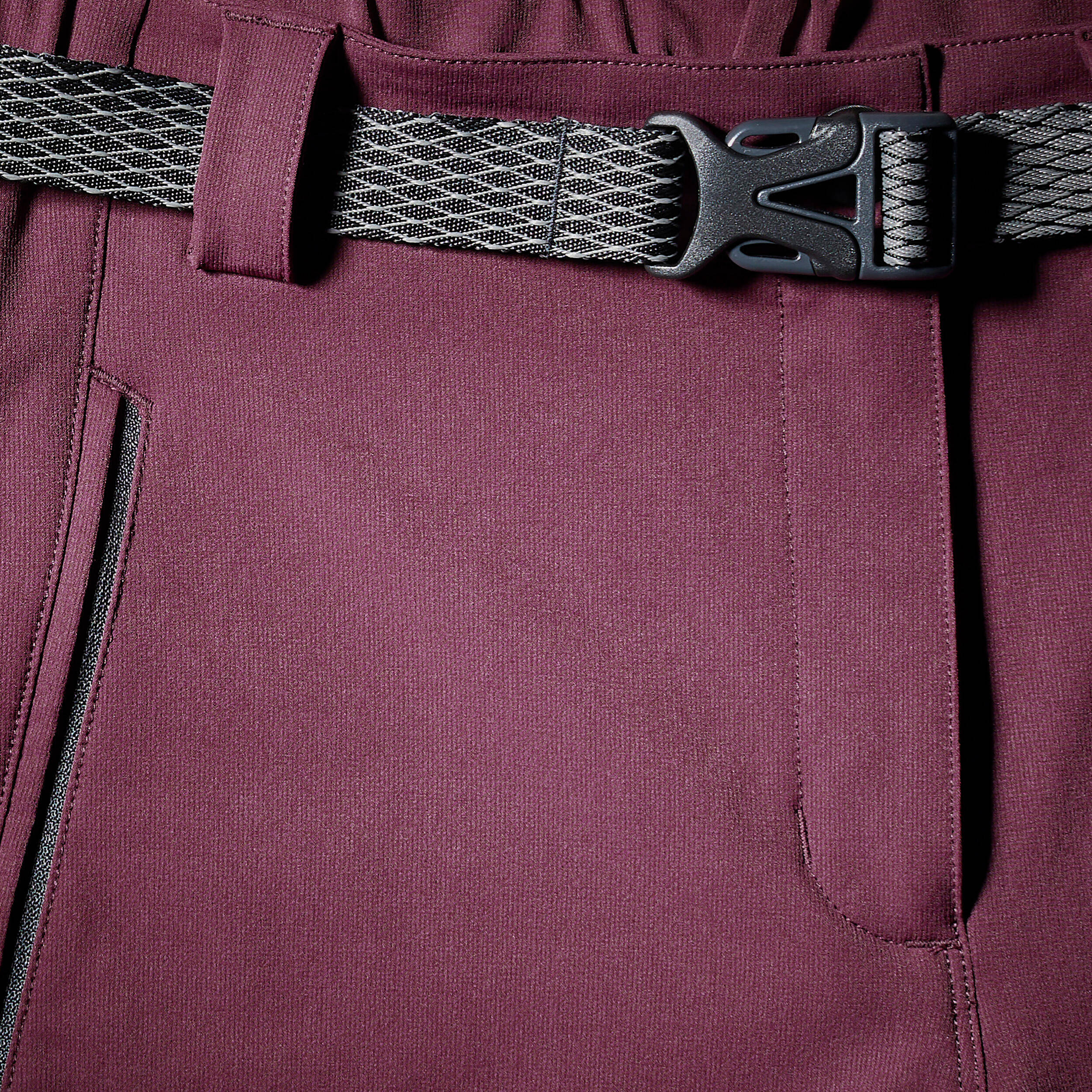 Women Stretchable Wind and Water Resistant Trekking Pants Maroon - MT900 -  5