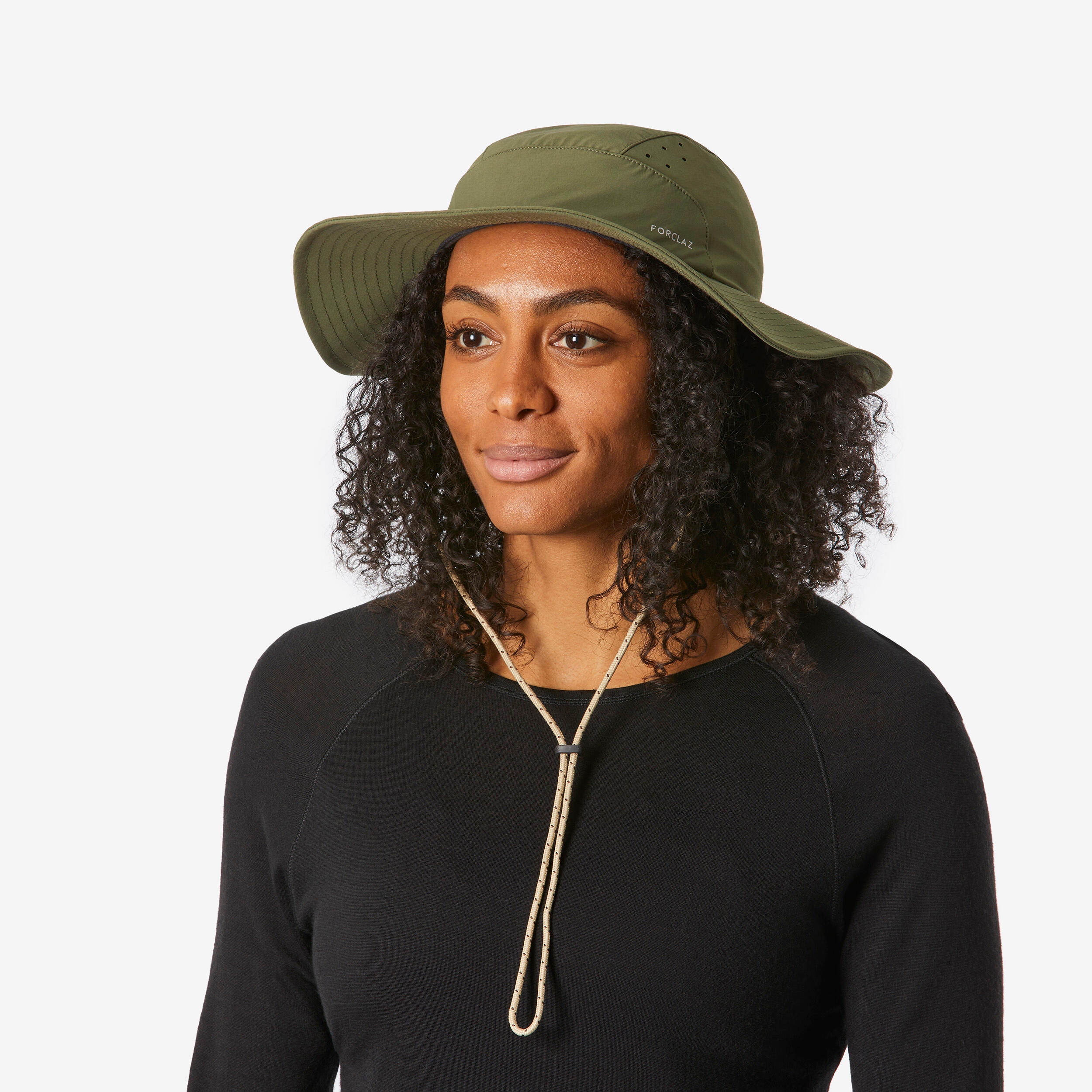 Men Trekking Hat Anti-UV MH500 Khaki
