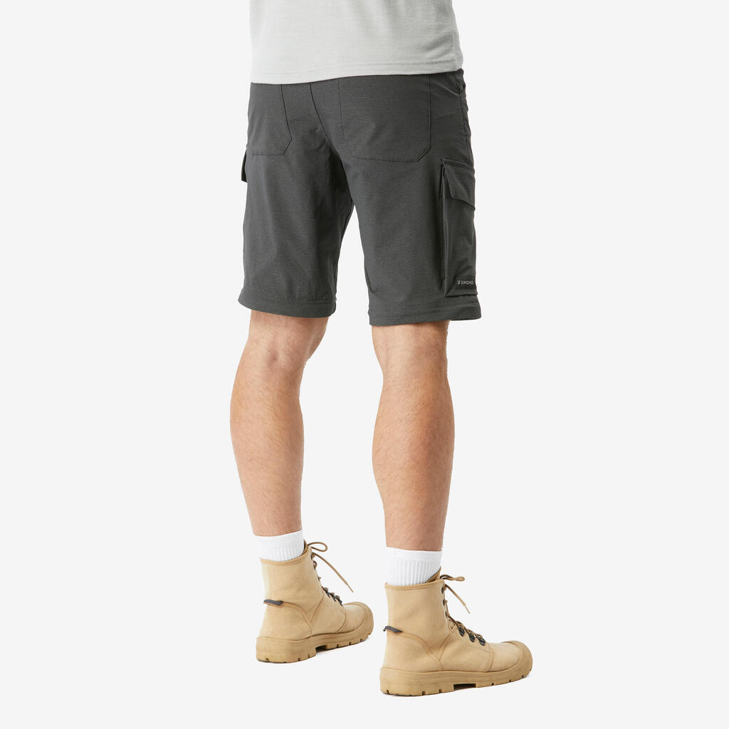 Men’s 2-in-1 Convertible Travel Trekking Trousers - Travel 500 Convert. - Camel