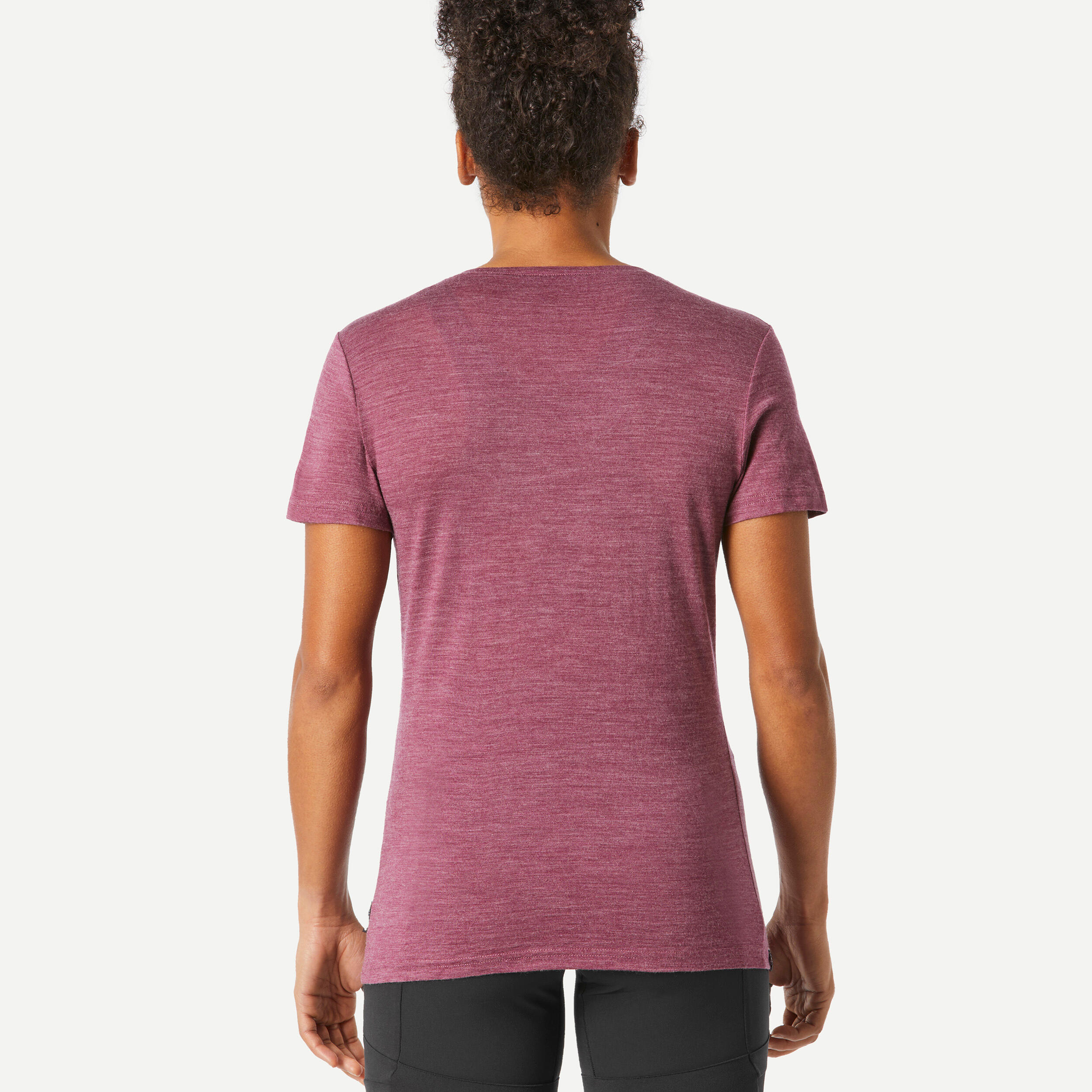 Women’s Hiking T-Shirt - Travel 100 Purple - FORCLAZ