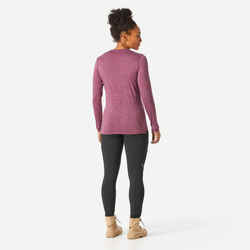 Women's Trekking & Travel Merino Wool T-Shirt - TRAVEL 500