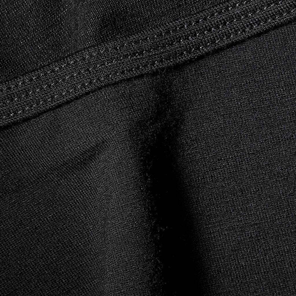 Sieviešu kalnu trekinga merīnvilnas bezpiedurkņu krekls “MT500 ”, melns