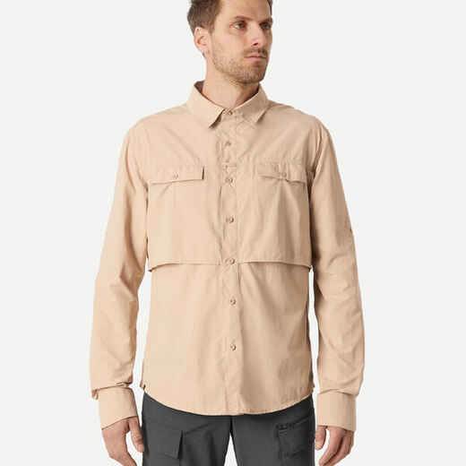 
      Vyriški ilgarankoviai dykumų žygio marškiniai su apsauga nuo UV „Desert 500“
  