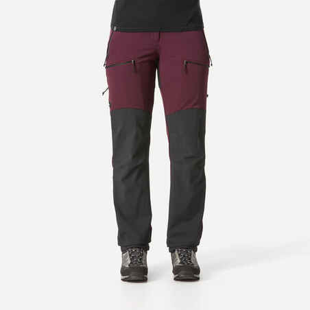 Vijoličaste ženske vodoodbojne pohodniške hlače MT900 