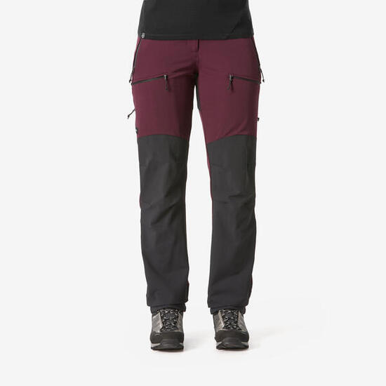 Pantaloni trekking donna MT900 idrorepellenti prugna
