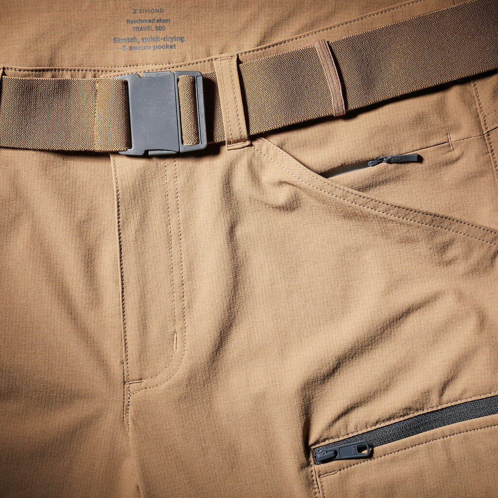 Short de trekking café para hombre Travel 900