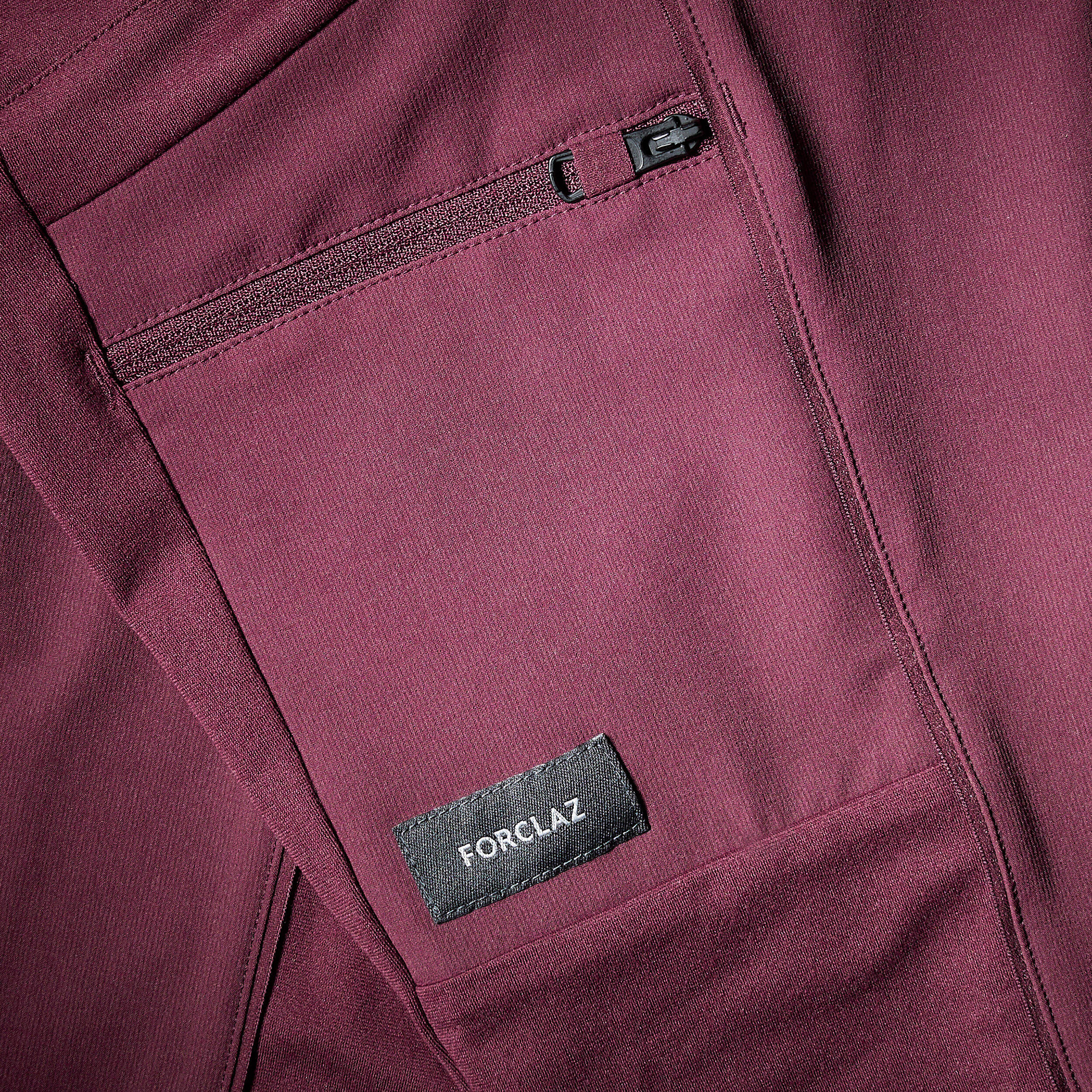 Women Stretchable Leggings with Pockets Chocolate - Travel 500 -  3
