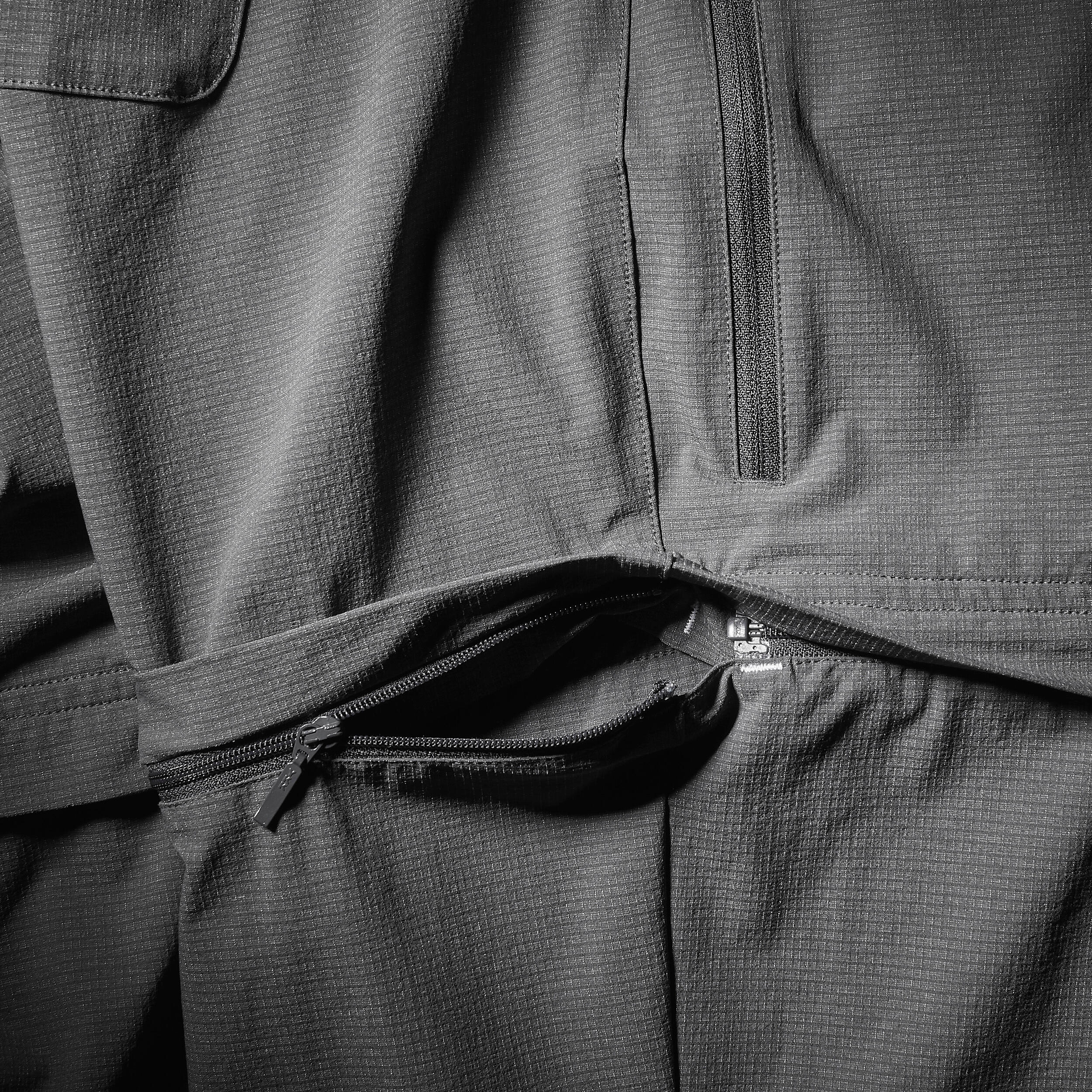 Men's Travel Trekking 2-in-1 Convertible Trousers - TRAVEL 900 MODUL - Grey 6/10