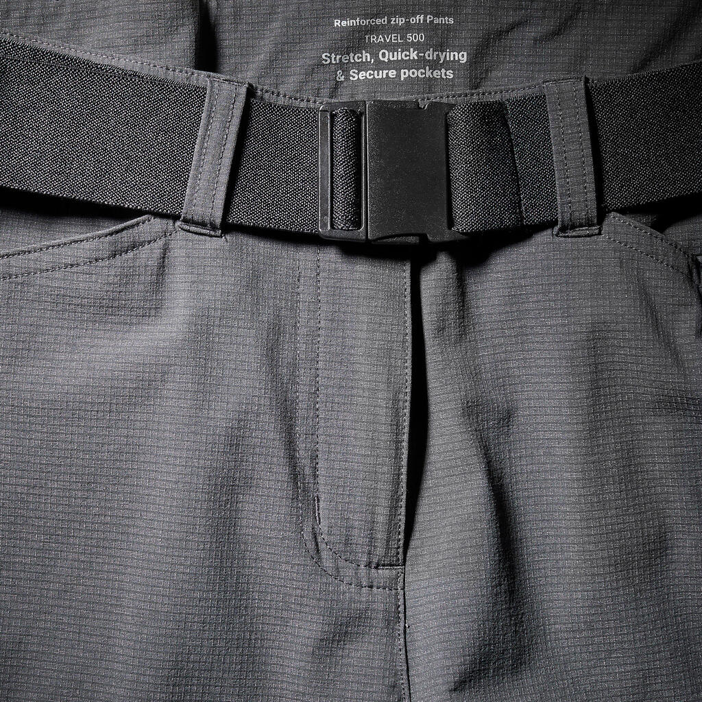 Pánske odopínateľné trekingové nohavice Travel 900 2v1 sivé