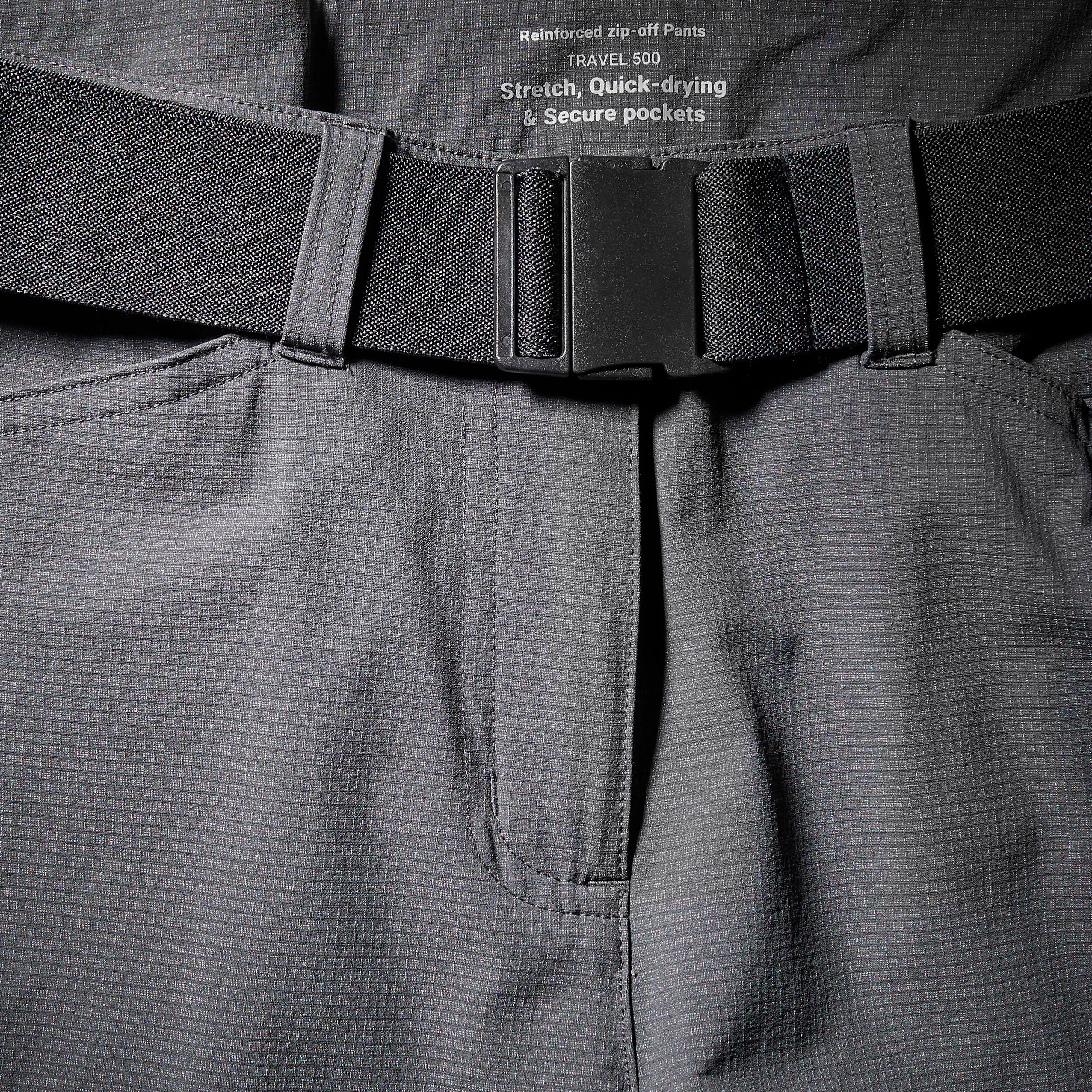 Men's Travel Trekking 2-in-1 Convertible Trousers - TRAVEL 900 MODUL - Grey 5/10