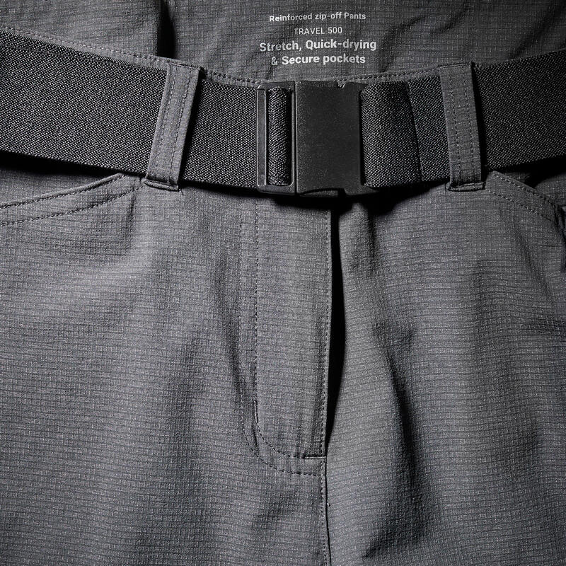 Pantalon modulable 2 en 1 de trek voyage - TRAVEL 900 MODUL gris Homme
